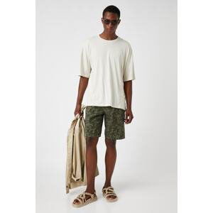 Koton Camouflage Patterned Gabardine Shorts