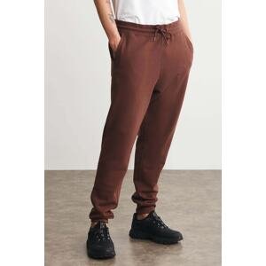 GRIMELANGE Jeremiah Men's Regular Leg Flexible Fabric Burgundy Sweatpants with Lanyard Waist and Elastic Pockets