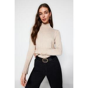 Trendyol Stone Crop Premium Yarn / Special Yarn Basic Knitwear Sweater