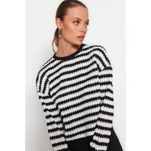 Trendyol Black Striped Knitwear Sweater