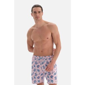 Dagi Pink Caretta Patterned Mid Sea Shorts