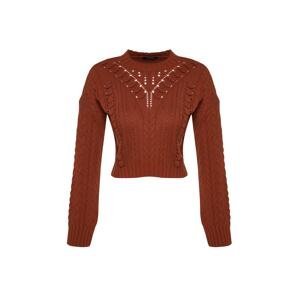 Trendyol Tile Crop Knitwear Sweater