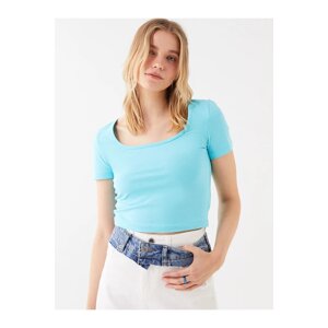 LC Waikiki Lcw Eco U Neck Plain Short Sleeve Crop Women's T-Shirt