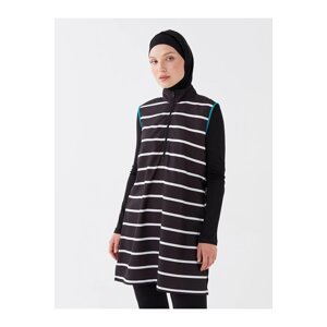LC Waikiki Lcw Modest Women's High Neck Striped Long Sleeve Hijab Swimsuit Suit