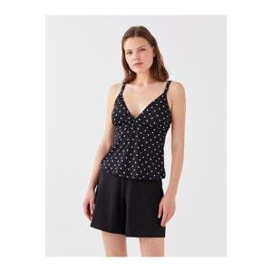 LC Waikiki Women's V-Neck Polka Dot Straps Swimming Suite