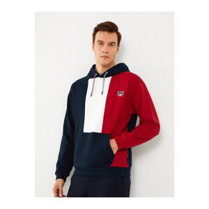 LC Waikiki Men's Hooded Long Sleeve Color Block Sweatshirt