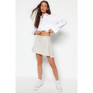 Trendyol Beige Visible Pocket Bag Woven Shorts Skirt