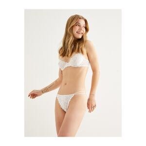Koton Cotton Panty Brief Embroidered Double Pile Detail.