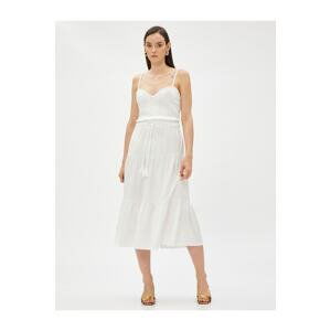 Koton Tiered Waist Midi Skirt