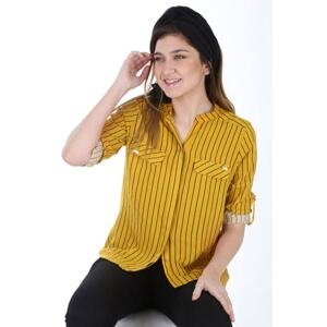 Bigdart 3455 Striped Shirt - Mustard