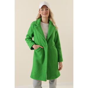 Bigdart 9082 Oversized lisovaný kabát - zelený