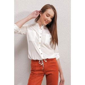 Bigdart 3619 Lace-Up Shirts - Ecru