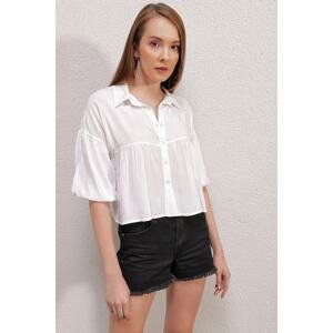 Bigdart 20142 Crop Shirt - White