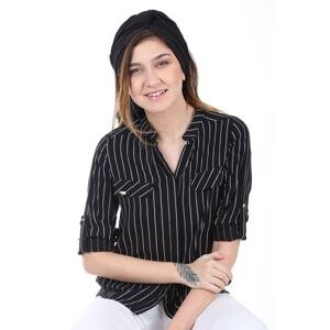 Bigdart 3455 Striped Shirt - Black