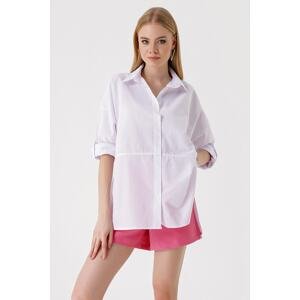 Bigdart 3975 Slit Poplin Shirt - White