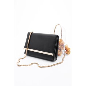 Marjin Women's Clutch Bags Gold Color Gold Chain Strap Yekva black