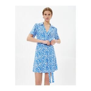Koton Belted Double-Breasted Shirt Dress with Ecovero® Viscose