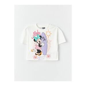 LC Waikiki Crew Neck Minnie Mouse Printed Short Sleeve Girls' T-Shirt