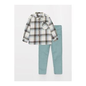 LC Waikiki Long Sleeved Baby Boy Shirt and Pants Suit 2-piece