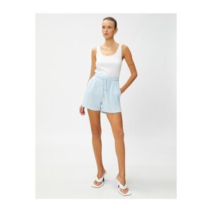 Koton Tie Waist Shorts with Knitted Motif
