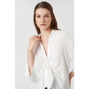 Koton Tie Detailed Blouse Shirt Collar 3/4 Sleeve