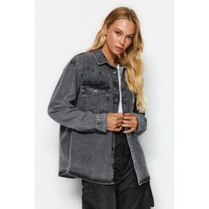 Trendyol Anthracite Denim Shirt