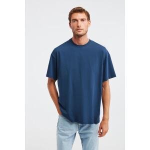 GRIMELANGE Jett Pánske oversize tričko 100% bavlna hrubé textúrované tričko