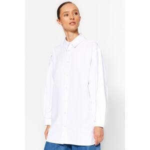 Trendyol White Woven Shirt with Pleat Detailed Sleeves