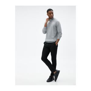 Koton Half Turtleneck Sweater Knitwear Textured Slim Fit Long Sleeves