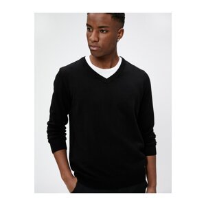 Koton Basic Sweater V Neck Knitwear Slim Fit Long Sleeve