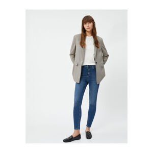 Koton Kontúrovacie džínsové nohavice s vysokým pásom Úzke nohy, Slim Fit - Carmen Jean