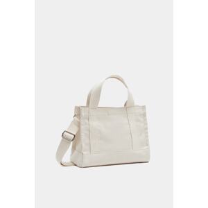 Madamra Women's Cream Canvas Crossbody Bag