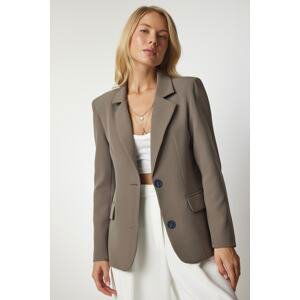 Happiness İstanbul Women's Khaki Classic Blazer Jacket