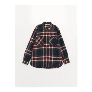 LC Waikiki Kids Plaid Long Sleeve Girls Shirt Jacket