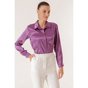 By Saygı Lightly Flowy Satin Shirt