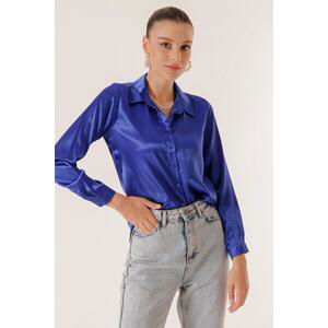 By Saygı Lightly Flowing Satin Shirt Saks