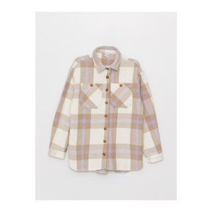 LC Waikiki Plaid Long Sleeve Girls Shirt Jacket