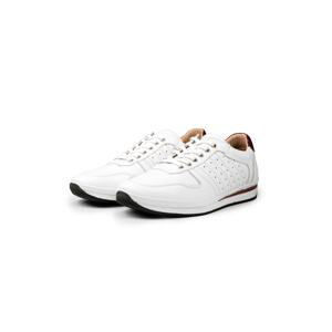 Ducavelli Cool Genuine Leather Men's Daily Shoes, Casual Shoes, 100% Leather Shoes 4 Seasons Shoes White