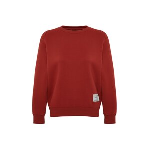 Trendyol Tile Label Detail Regular Crew Neck Knitted Sweatshirt