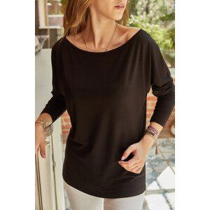 XHAN Viscose Boat Neck Blouse