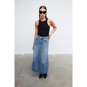 VATKALI Maxi denim skirt