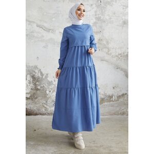 InStyle One Layer Detail Loose Dress - Indigo