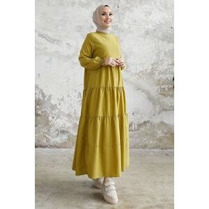 InStyle One Layer Detail Loose Dress - Oil Green
