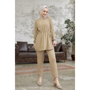 InStyle Lefiya Tunnel Two Piece Set With Belt - Beige