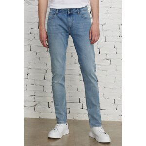 AC&Co / Altınyıldız Classics Men's Blue Extra Slim Fit Slim Fit Cotton Riss Jean Denim Trousers