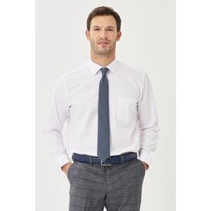 ALTINYILDIZ CLASSICS Men's White Easy-to-Iron Comfort Fit Comfy Cut Classic Collar Shirt.
