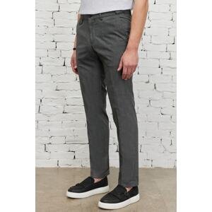 ALTINYILDIZ CLASSICS Men's Black Slim Fit Slim Fit Patterned Flexible Trousers