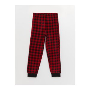 LC Waikiki Boys' Pajamas Bottom with Elastic Waist Plaid Fleece