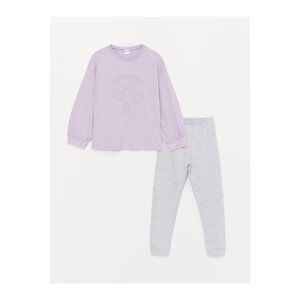 LC Waikiki Crew Neck Long Sleeve Girls' Pajamas Set