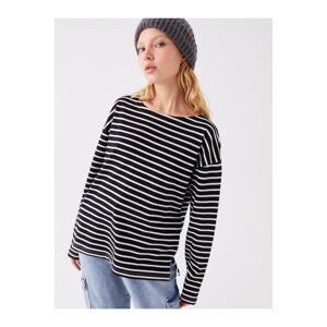 LC Waikiki Women's Crew Neck Striped Long Sleeved T-Shirt